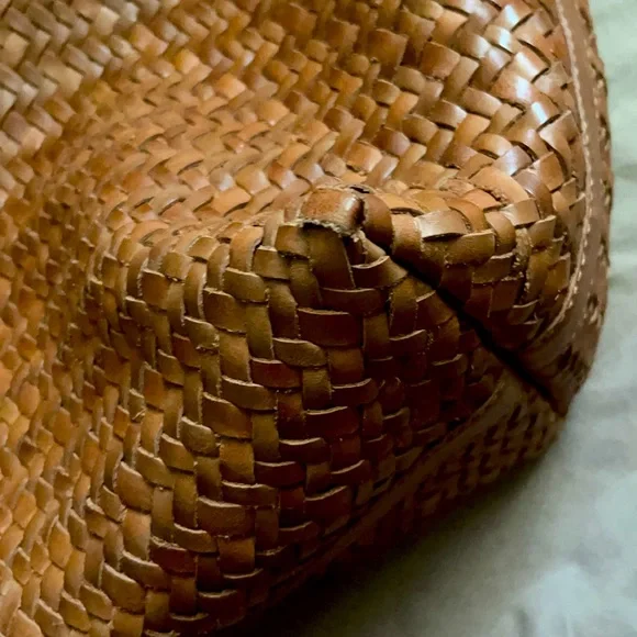 MADEWELL Transport Tote Woven Leather Edition Burnished Caramel - Picture 6 of 8